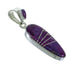 Magenta Turquoise Inlay And Authentic Sterling Silver Southwest Pendant YX67041